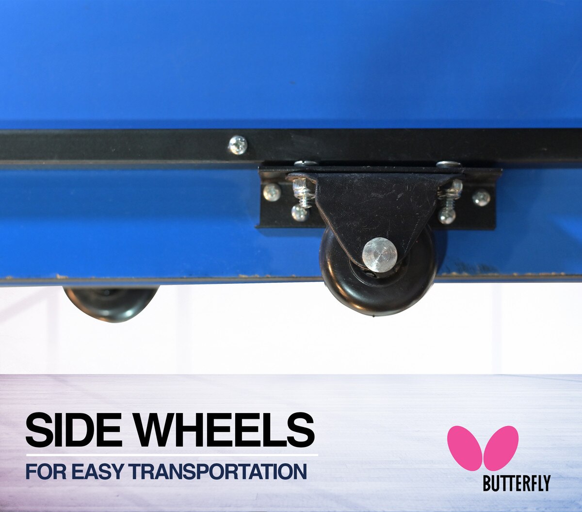 Butterfly Junior Stationary Table: Side Wheels